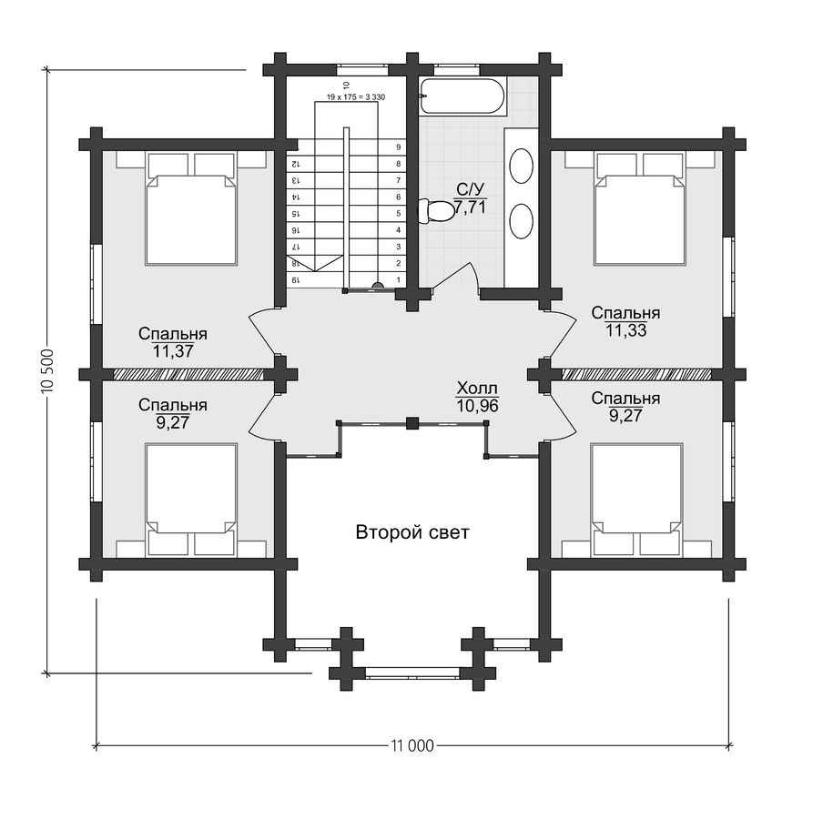 Планировка проекта Staff, 2 этаж